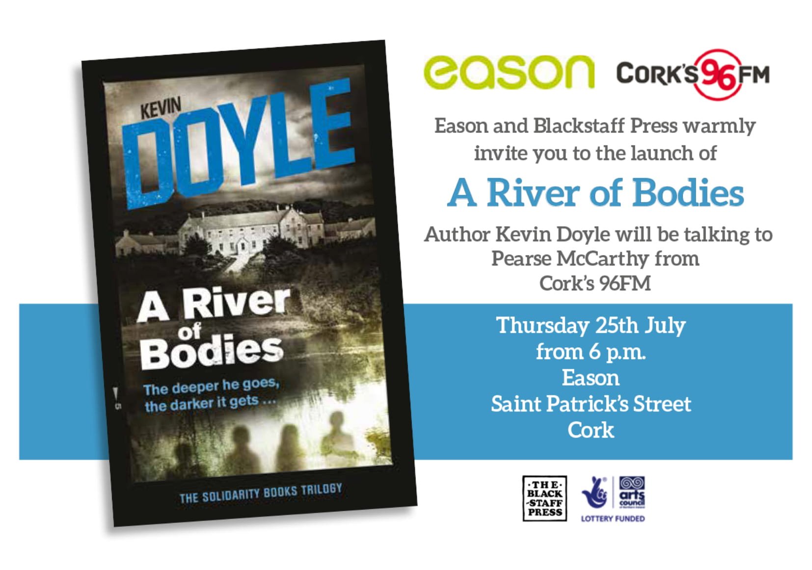 A River Of Bodies Cork Launch Invite